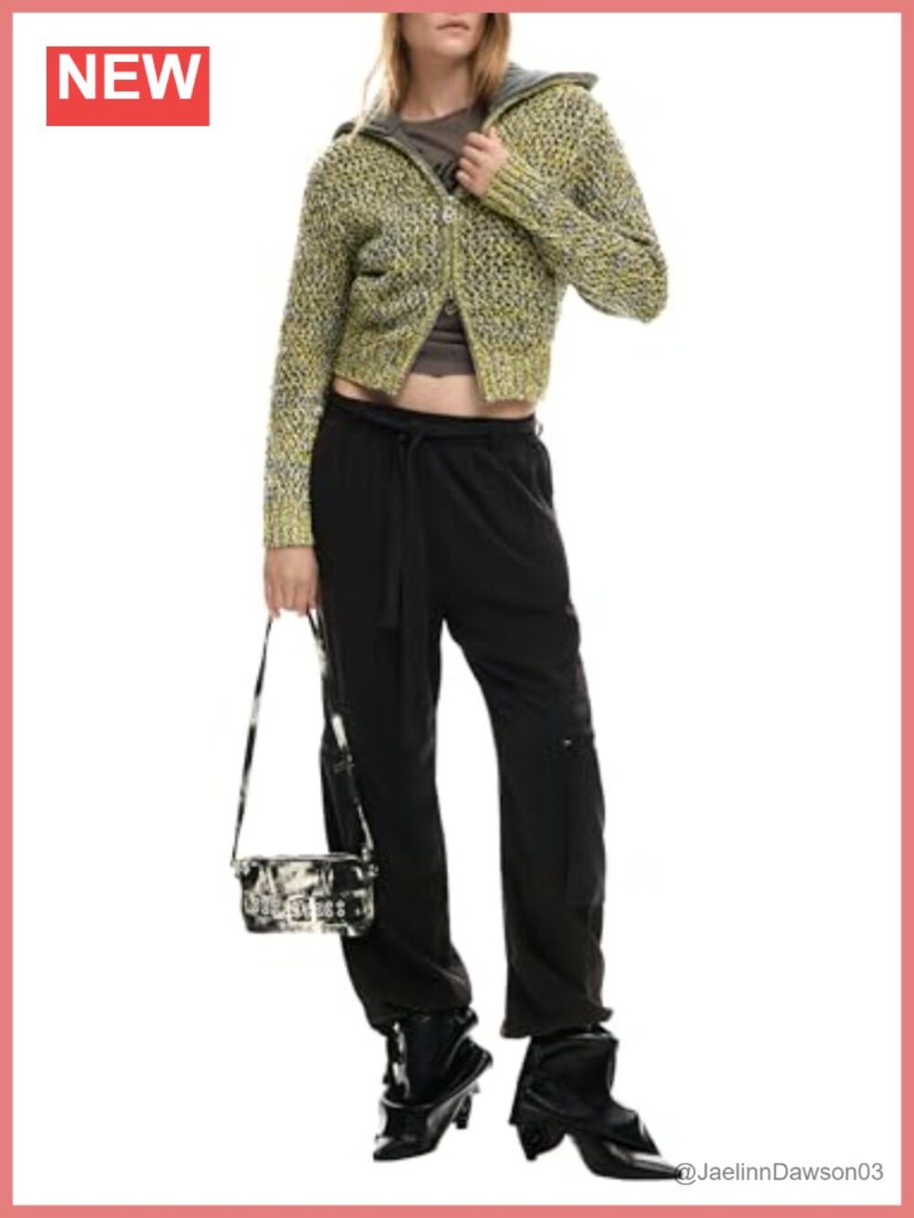 Desigual Women's Liverpool Cardigan Sweater Turtle Neck Zip Long Sleeve
